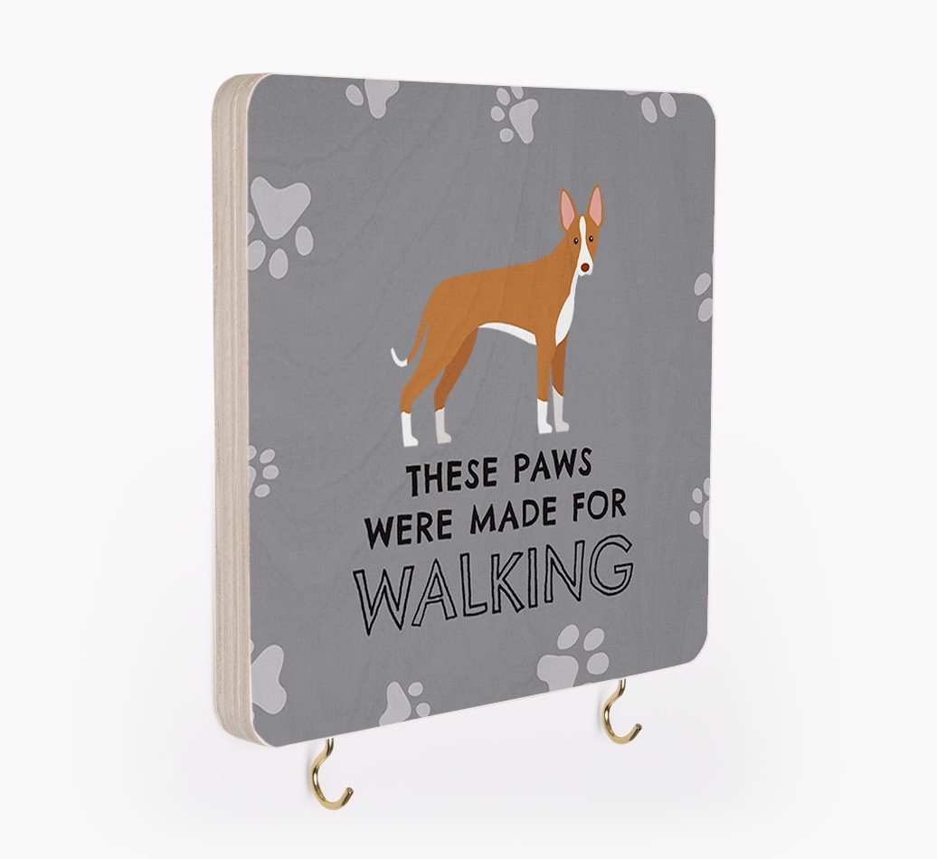 'These Paws Are Made for Walking' - Personalized {breedFullName} Lead & Collar Hanger