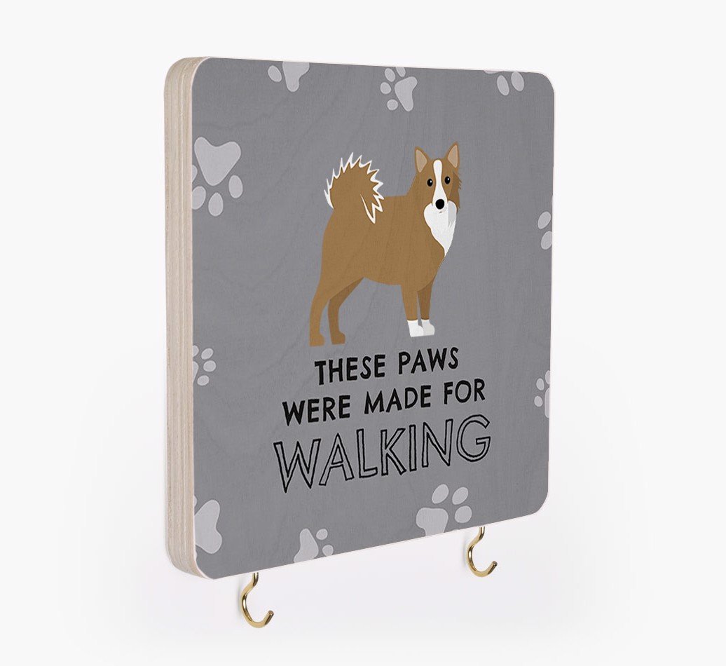 'These Paws Are Made for Walking' - Personalised {breedFullName} Lead & Collar Hanger
