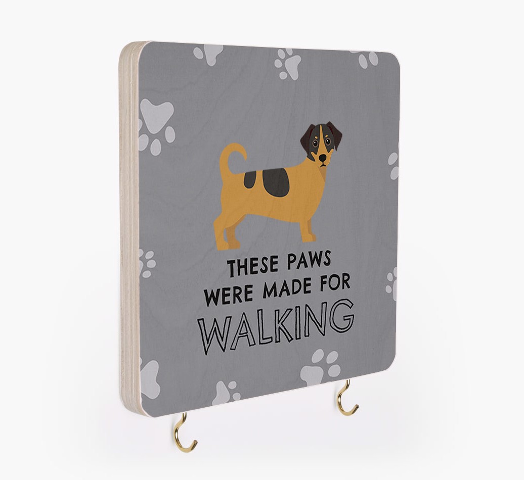 'These Paws Are Made for Walking' - Personalized {breedFullName} Lead & Collar Hanger
