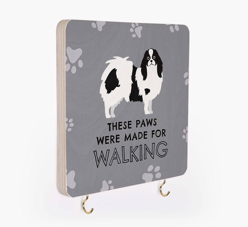 'These Paws Are Made for Walking' - Personalized {breedFullName} Lead & Collar Hanger