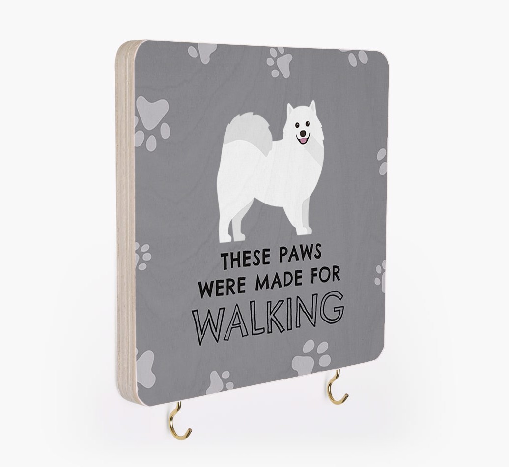 'These Paws Are Made for Walking' - Personalised {breedFullName} Lead & Collar Hanger