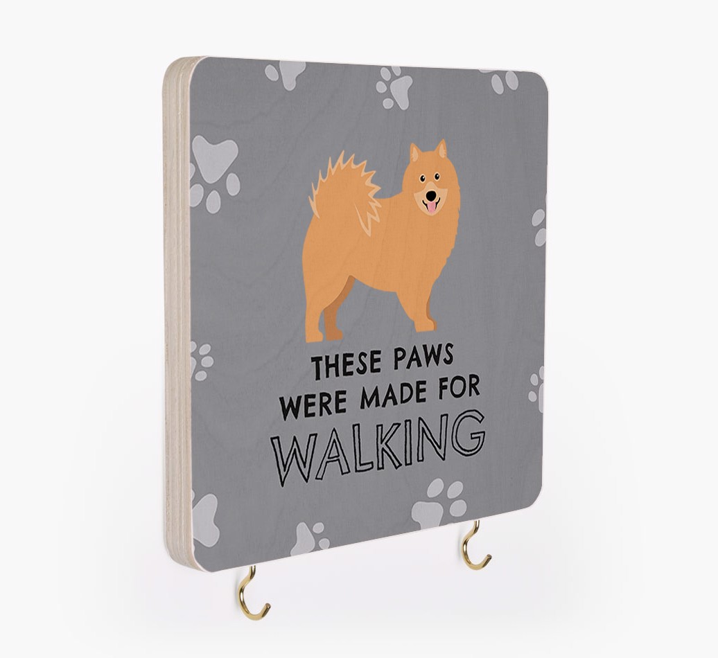 'These Paws Are Made for Walking' - Personalized {breedFullName} Lead & Collar Hanger