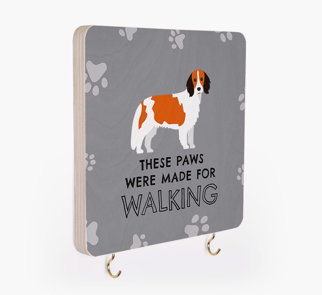 'These Paws Are Made for Walking' - Personalized {breedFullName} Lead & Collar Hanger