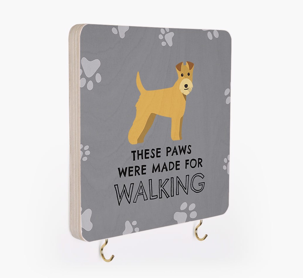 'These Paws Are Made for Walking' - Personalized {breedFullName} Lead & Collar Hanger