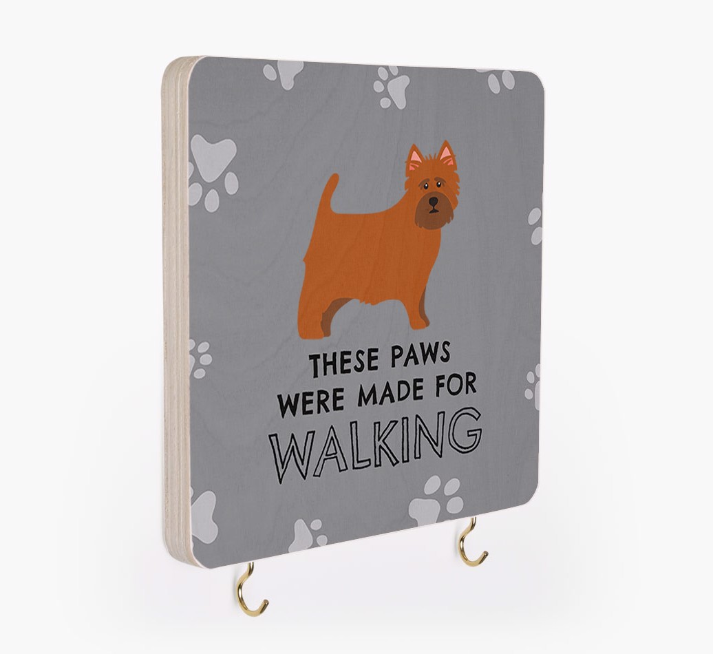 'These Paws Are Made for Walking' - Personalised {breedFullName} Lead & Collar Hanger