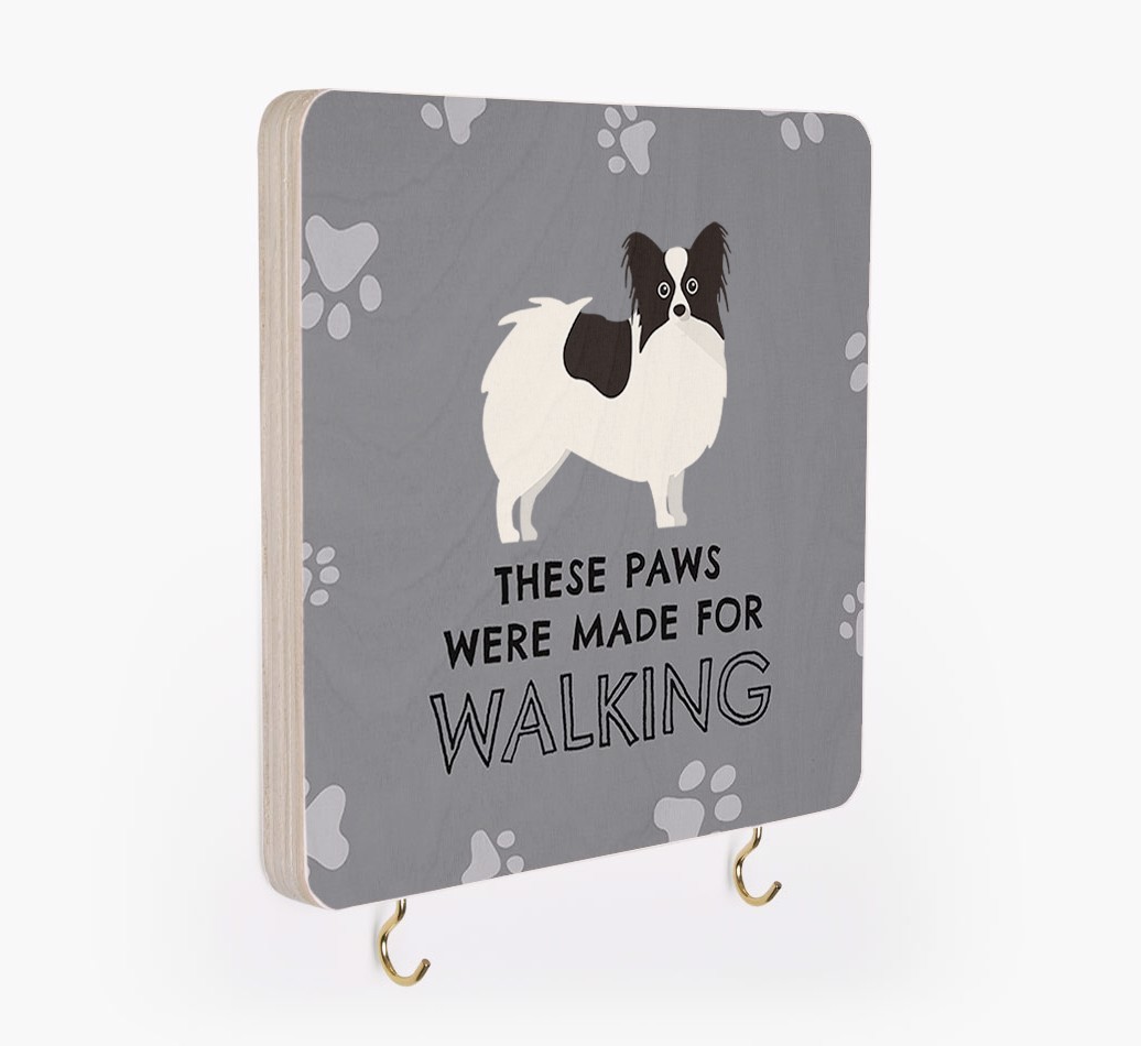 'These Paws Are Made for Walking' - Personalized {breedFullName} Lead & Collar Hanger