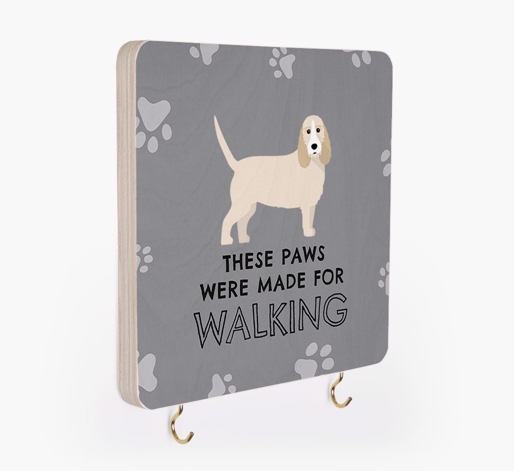 'These Paws Are Made for Walking' - Personalised {breedFullName} Lead & Collar Hanger