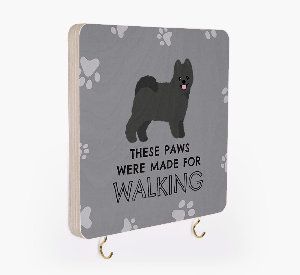 'These Paws Are Made for Walking' - Personalized {breedFullName} Lead & Collar Hanger