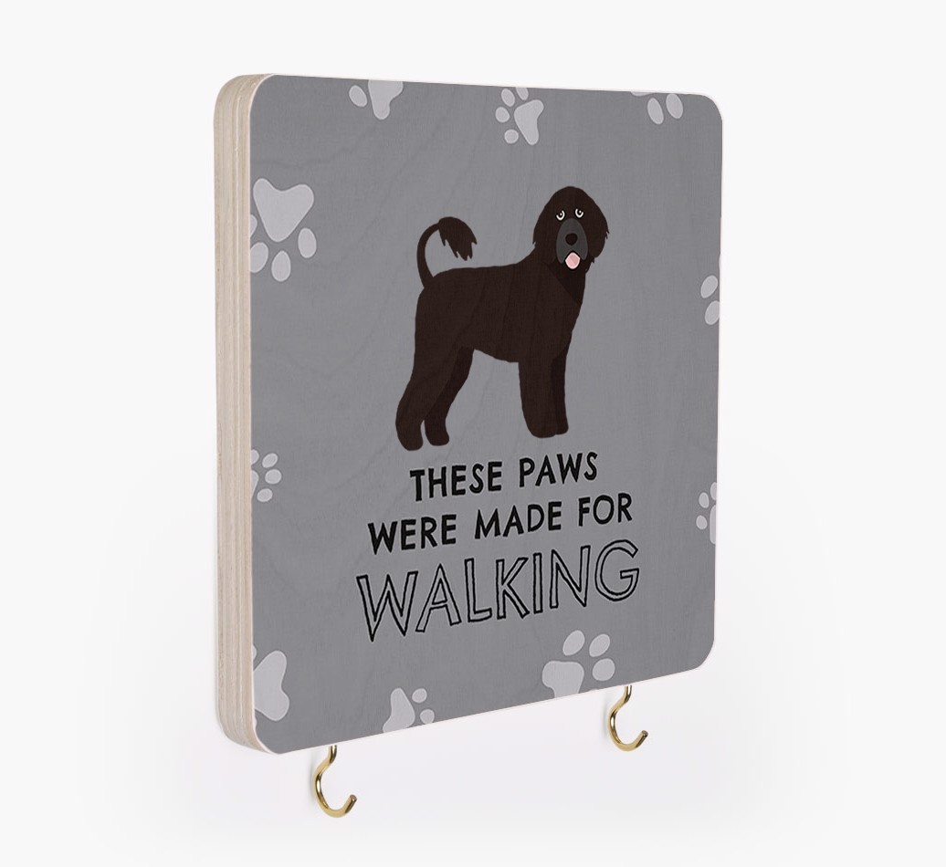 'These Paws Are Made for Walking' - Personalized {breedFullName} Lead & Collar Hanger