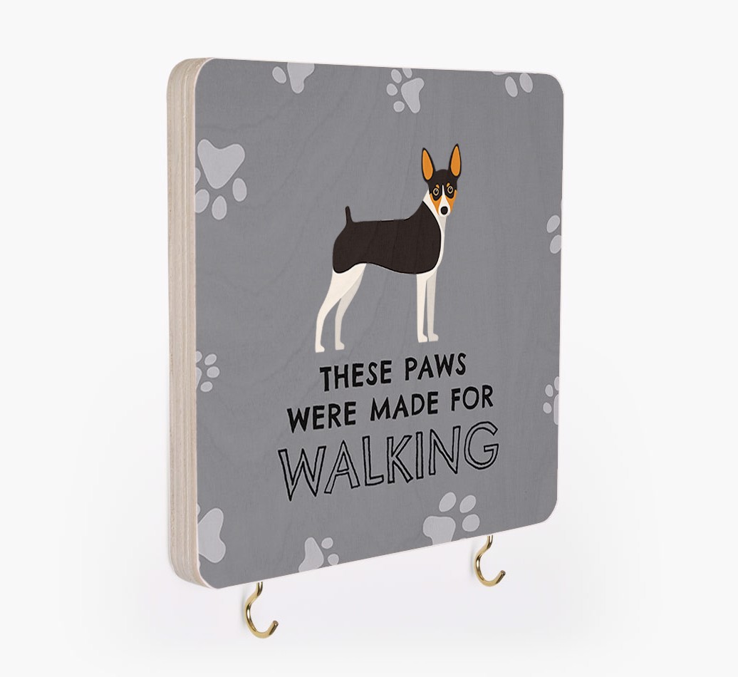 'These Paws Are Made for Walking' - Personalized {breedFullName} Lead & Collar Hanger