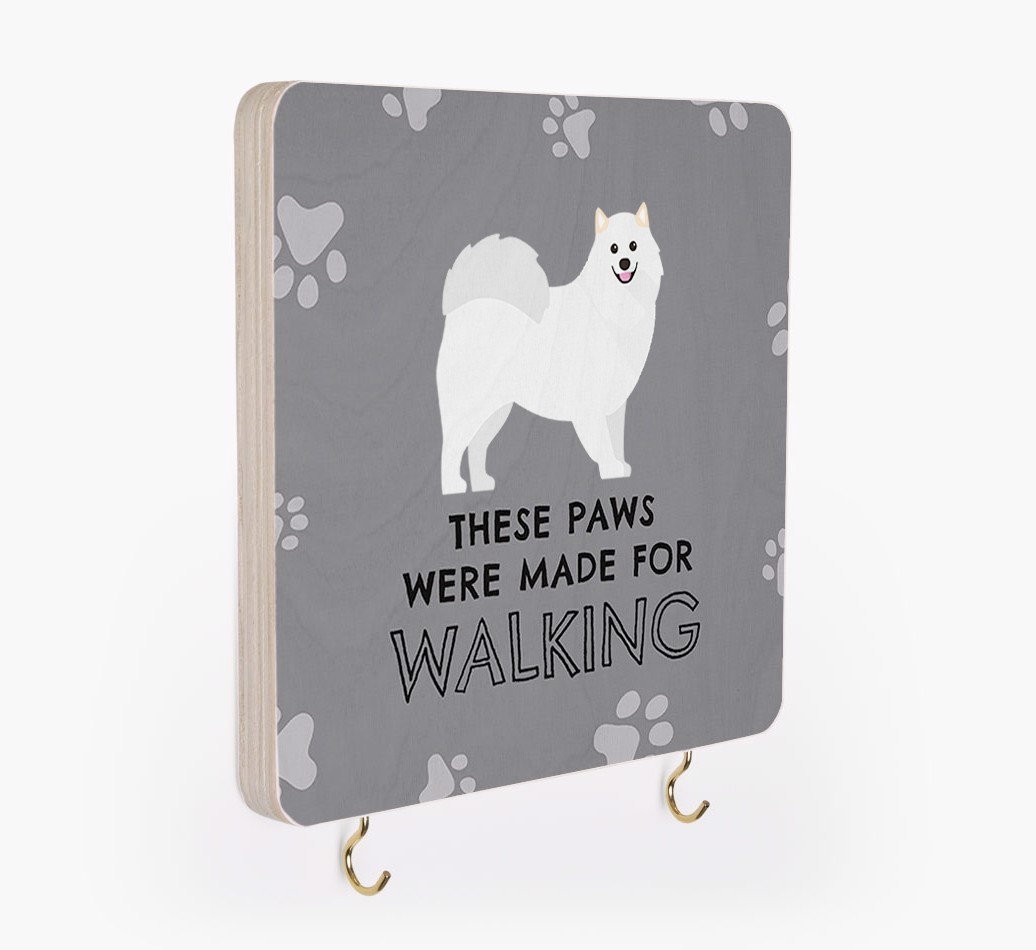 'These Paws Are Made for Walking' - Personalized {breedFullName} Lead & Collar Hanger