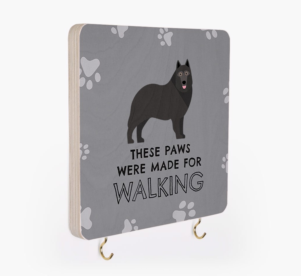 'These Paws Are Made for Walking' - Personalised {breedFullName} Lead & Collar Hanger