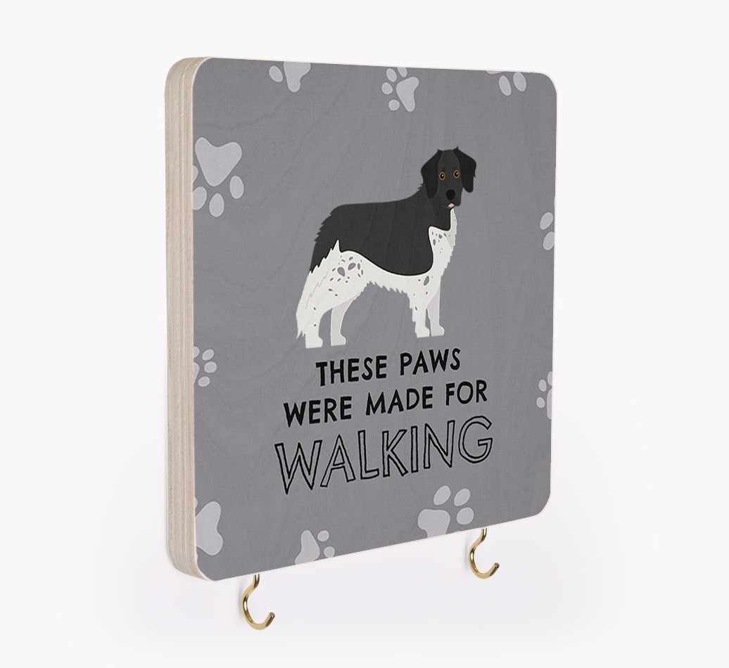 'These Paws Are Made for Walking' - Personalized {breedFullName} Lead & Collar Hanger
