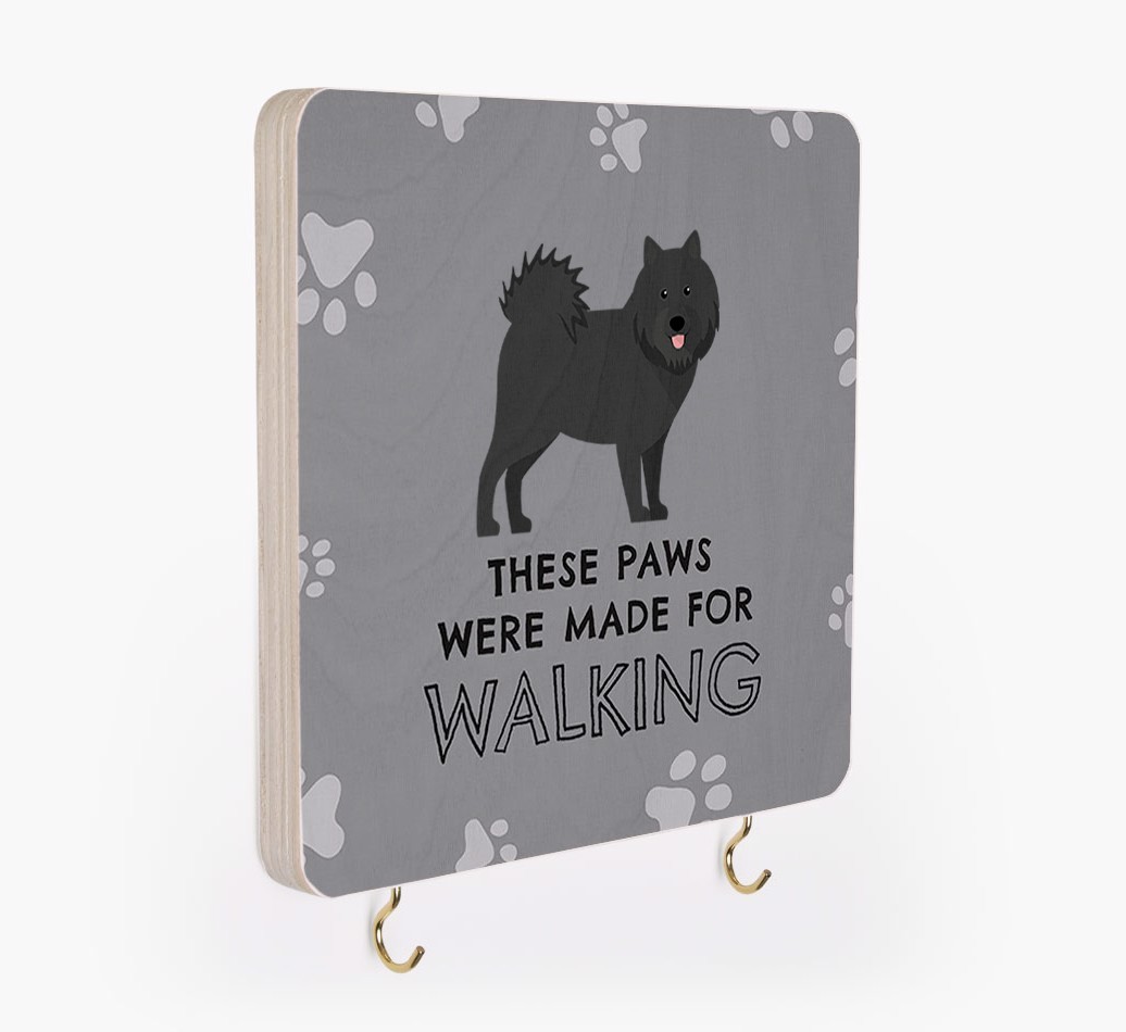 'These Paws Are Made for Walking' - Personalized {breedFullName} Lead & Collar Hanger