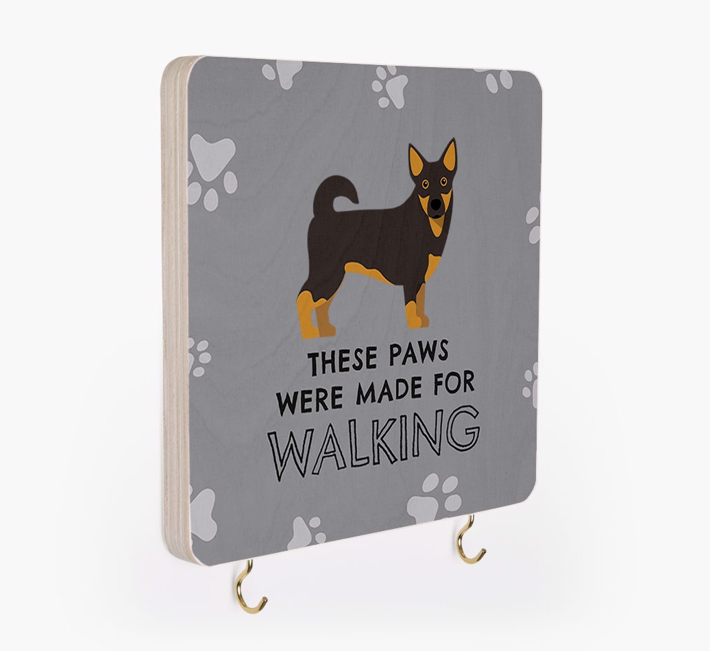 'These Paws Are Made for Walking' - Personalized {breedFullName} Lead & Collar Hanger