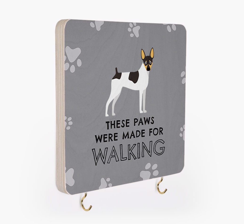'These Paws Are Made for Walking' - Personalised {breedFullName} Lead & Collar Hanger