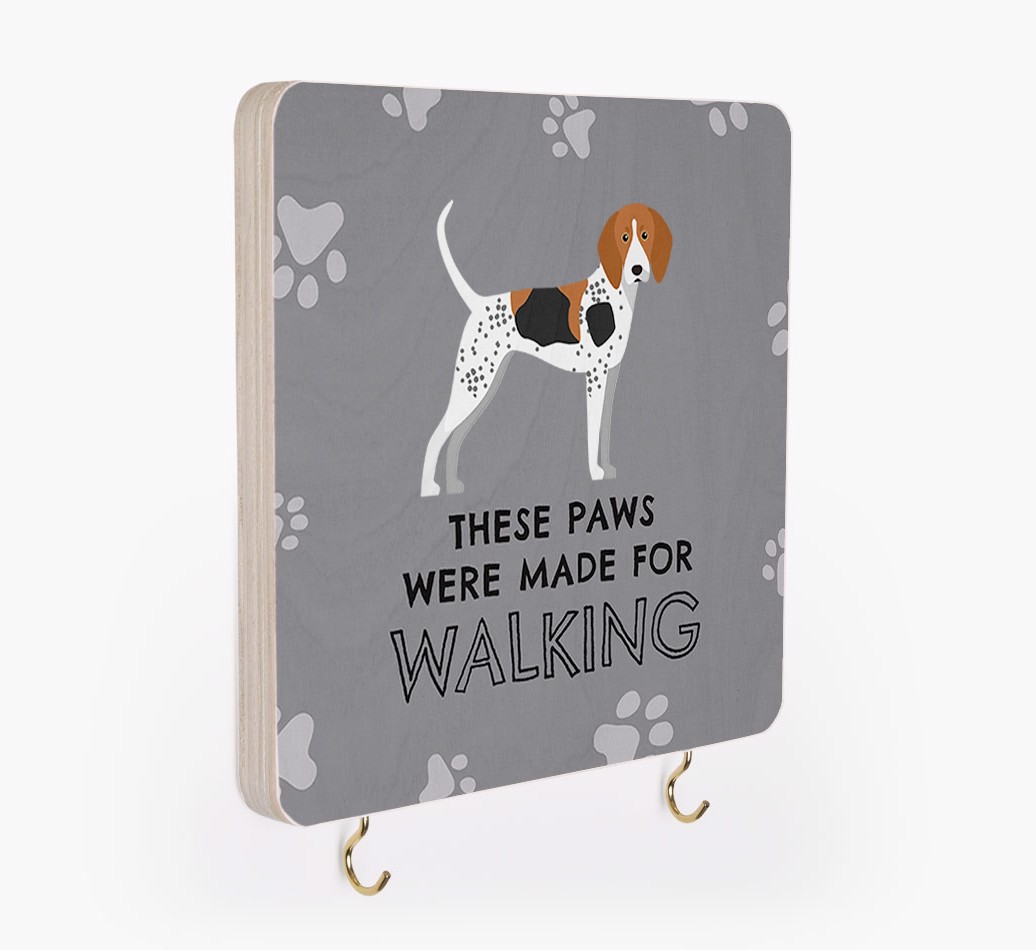 'These Paws Are Made for Walking' - Personalized {breedFullName} Lead & Collar Hanger