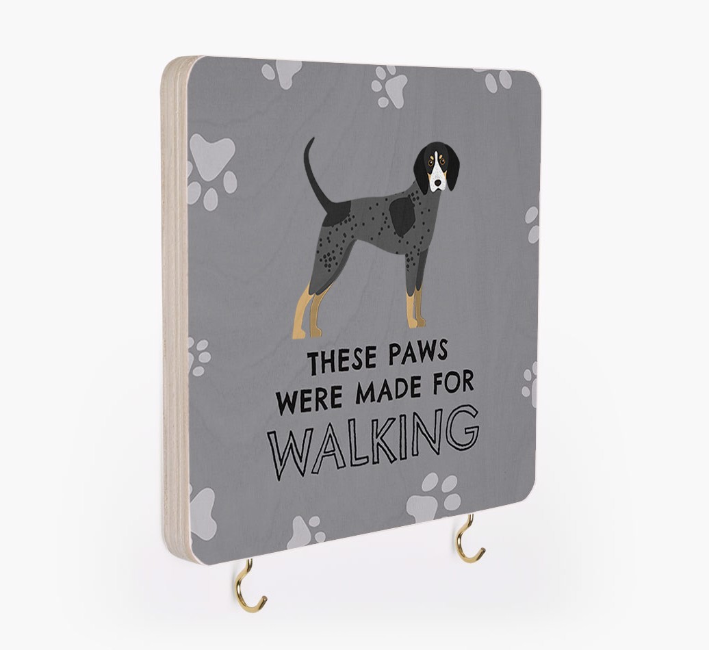 'These Paws Are Made for Walking' - Personalized {breedFullName} Lead & Collar Hanger
