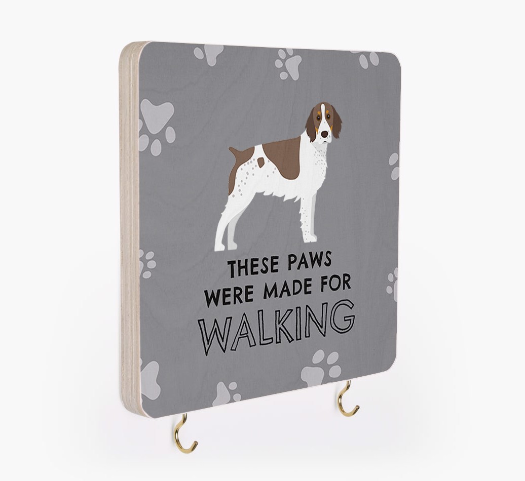 'These Paws Are Made for Walking' - Personalized {breedFullName} Lead & Collar Hanger