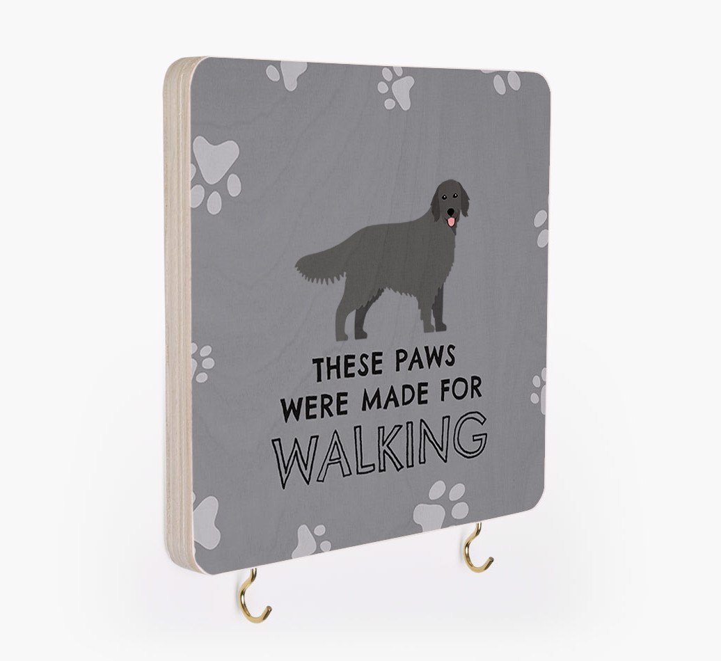 'These Paws Are Made for Walking' - Personalized {breedFullName} Lead & Collar Hanger