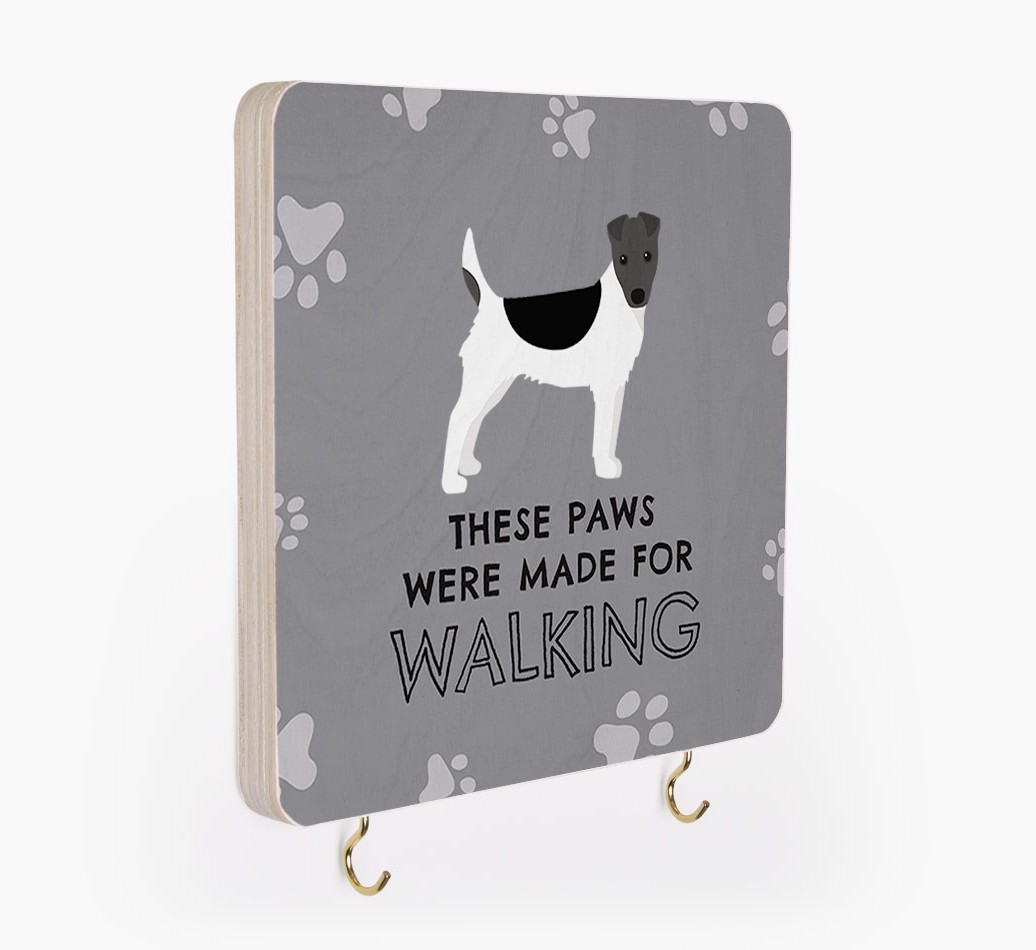 'These Paws Are Made for Walking' - Personalized {breedFullName} Lead & Collar Hanger