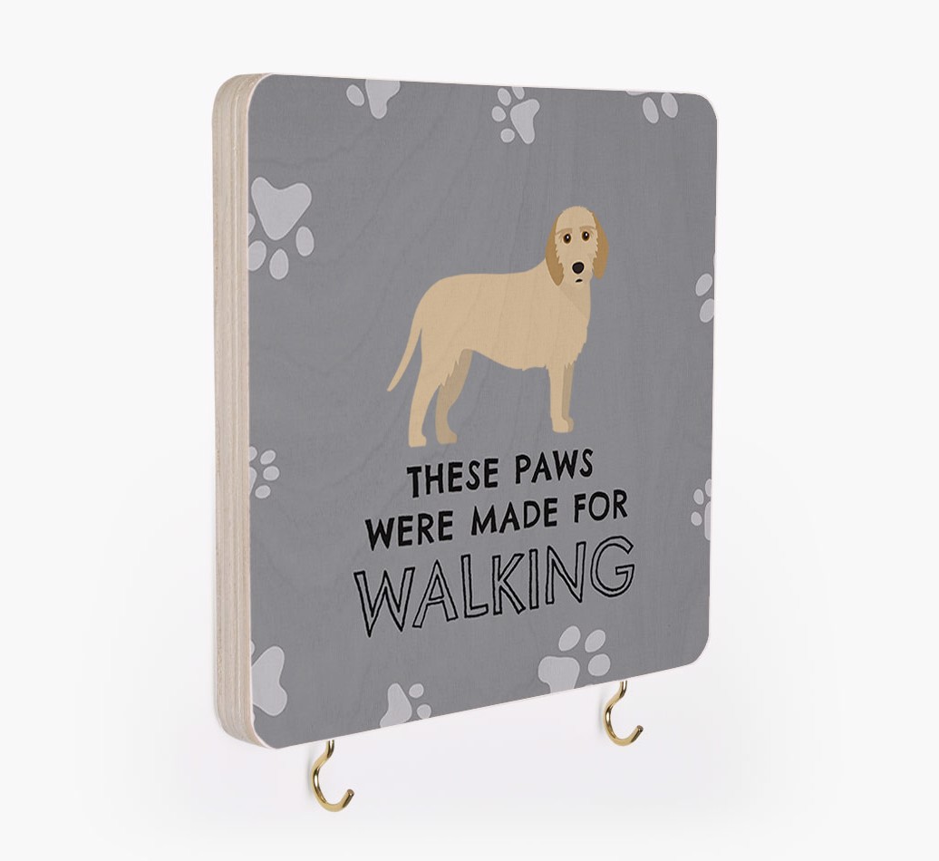 'These Paws Are Made for Walking' - Personalized {breedFullName} Lead & Collar Hanger