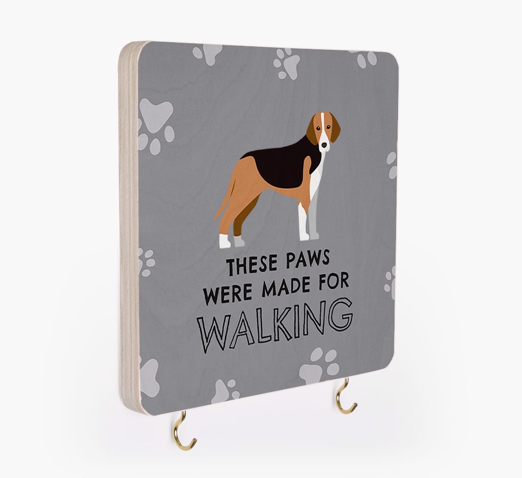 'These Paws Are Made for Walking' - Personalized {breedFullName} Lead & Collar Hanger