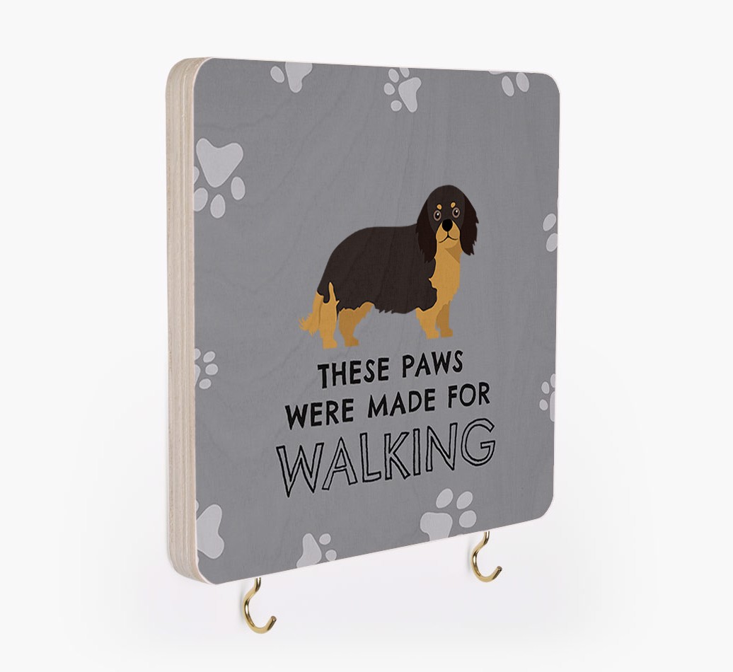 'These Paws Are Made for Walking' - Personalized {breedFullName} Lead & Collar Hanger