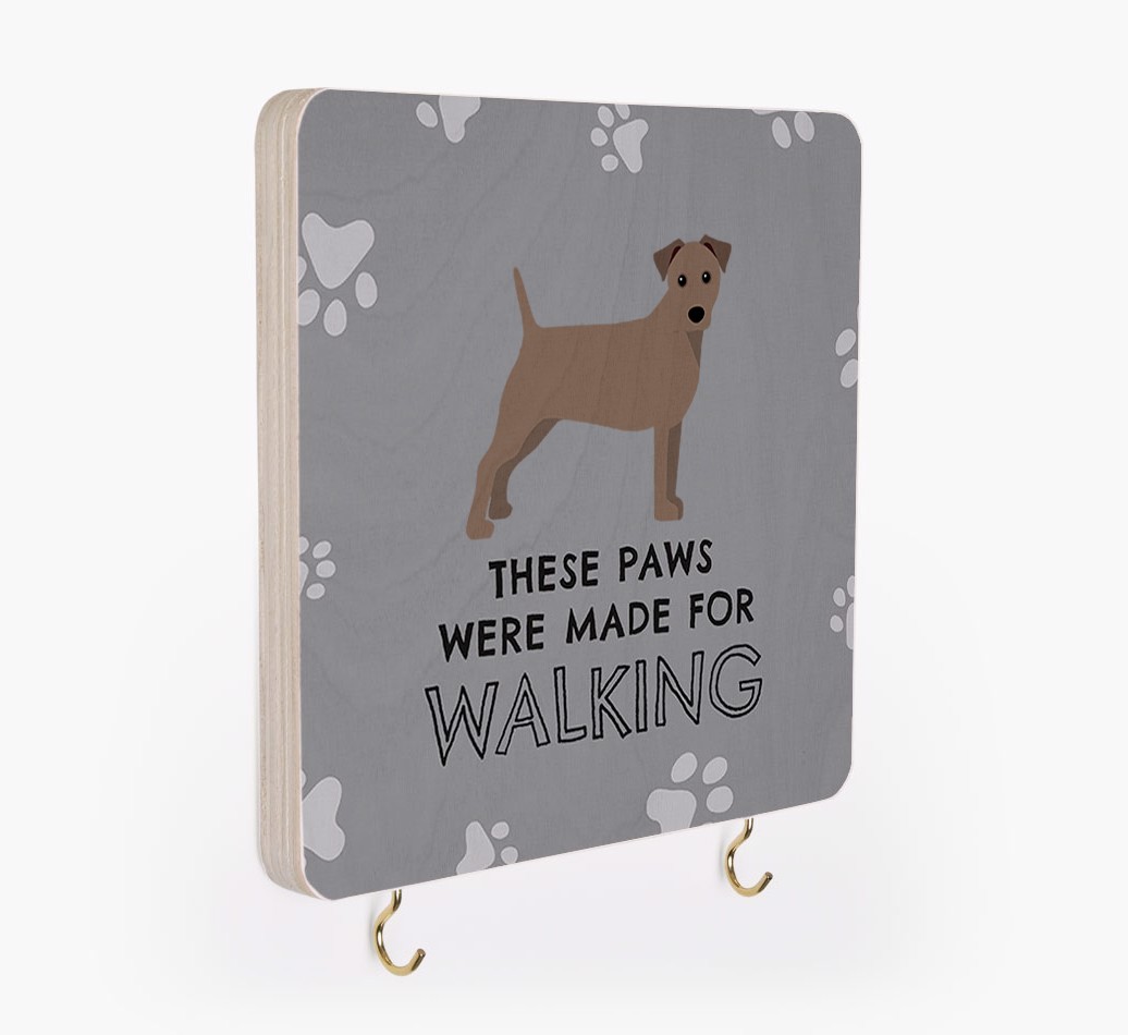 'These Paws Are Made for Walking' - Personalized {breedFullName} Lead & Collar Hanger