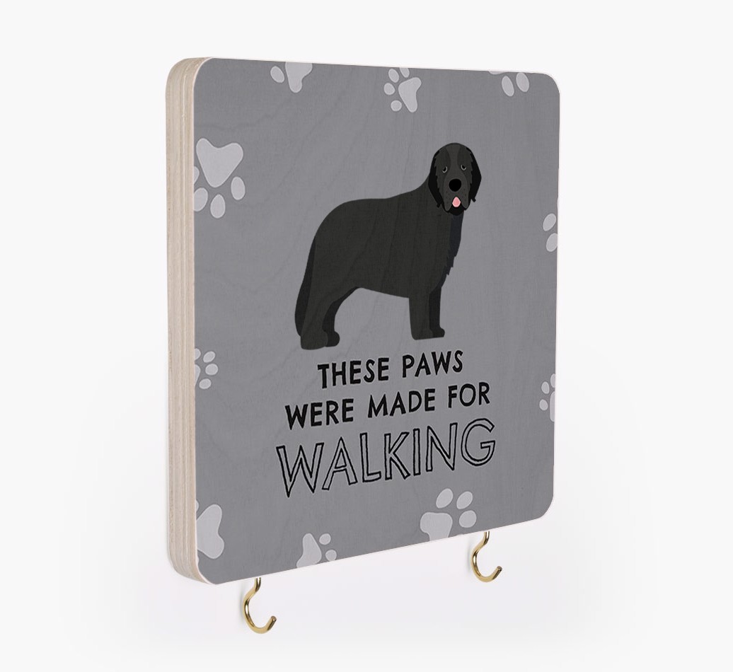 'These Paws Are Made for Walking' - Personalized {breedFullName} Lead & Collar Hanger