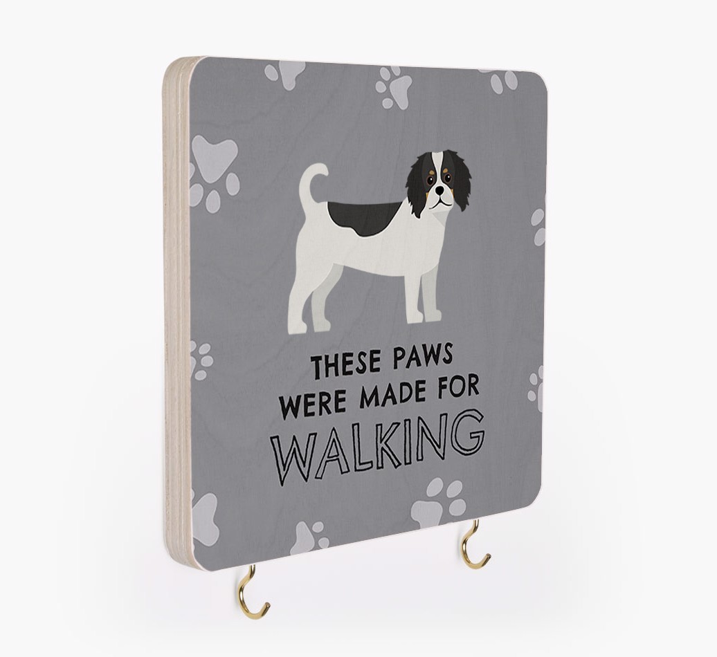 'These Paws Are Made for Walking' - Personalized {breedFullName} Lead & Collar Hanger