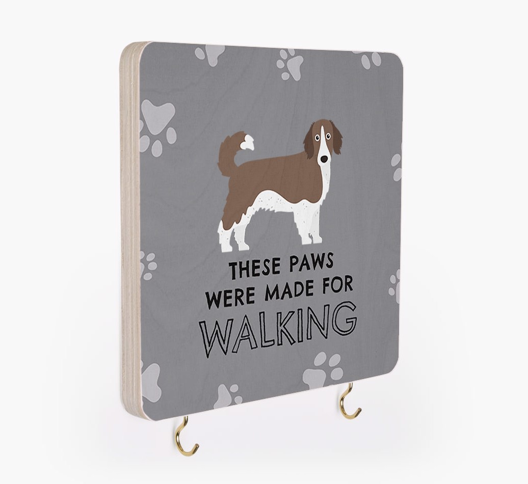 'These Paws Are Made for Walking' - Personalized {breedFullName} Lead & Collar Hanger