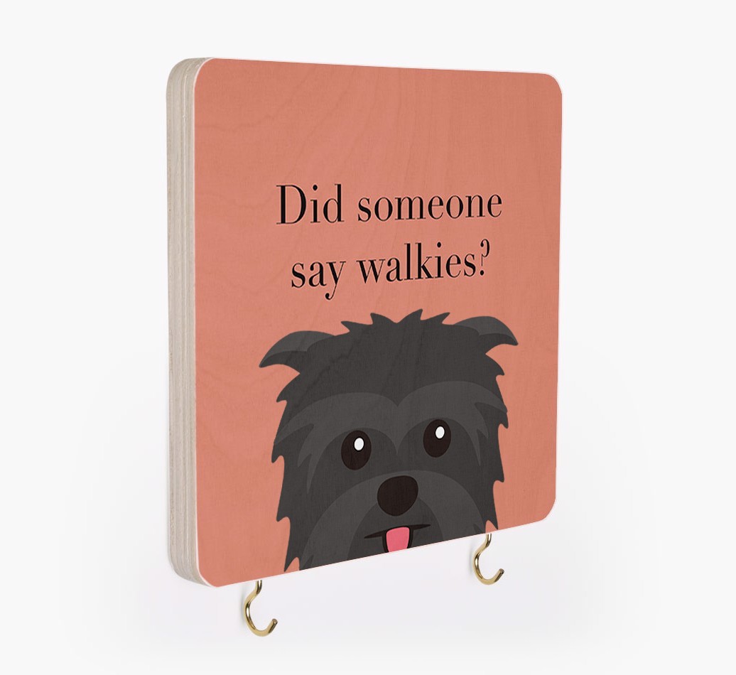 'Did Someone Say Walkies?' - Personalized {breedFullName} Lead & Collar Hanger