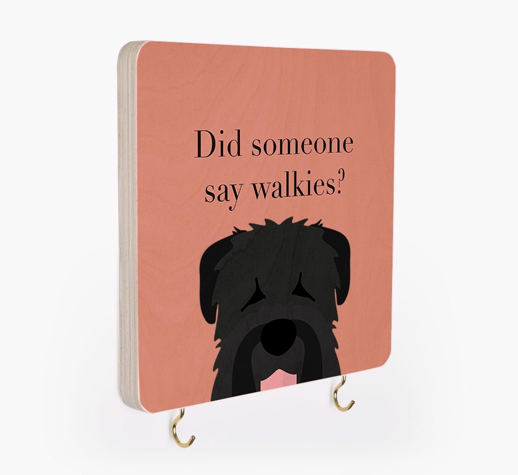 'Did Someone Say Walkies?' - Personalized {breedFullName} Lead & Collar Hanger