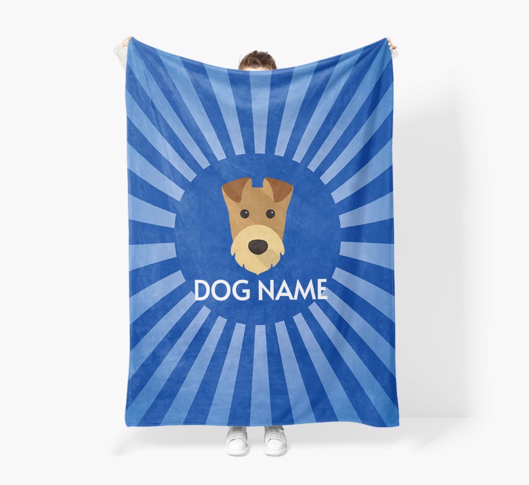 'Spotlight' - Personalised {breedFullName} Blanket: Premium Sherpa Fleece