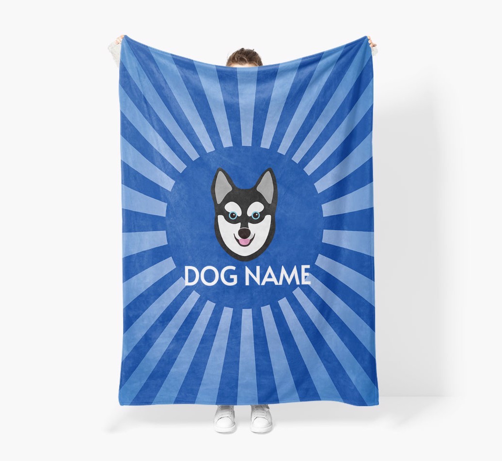 'Spotlight' - Personalised {breedFullName} Blanket: Premium Sherpa Fleece