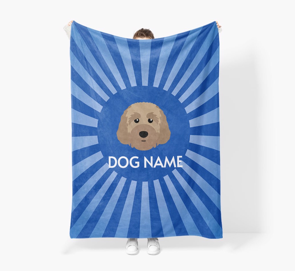 'Spotlight' - Personalised {breedFullName} Blanket: Premium Sherpa Fleece