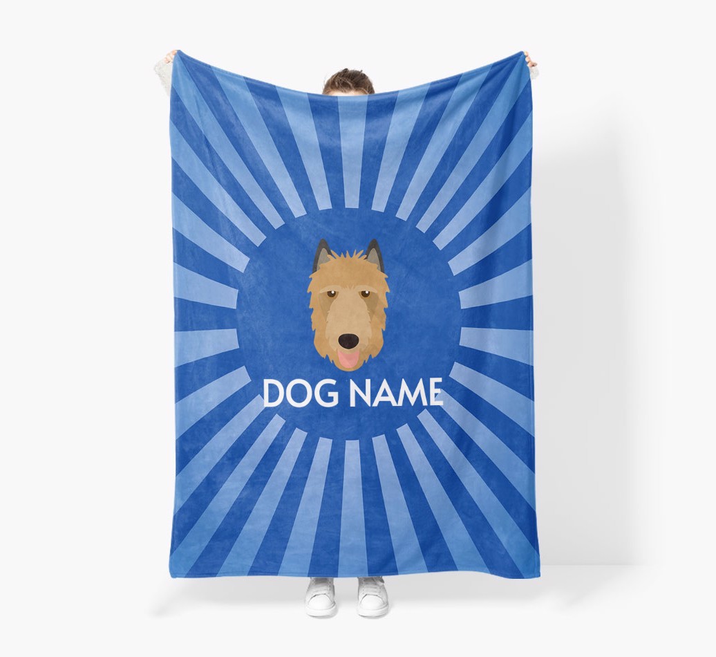 'Spotlight' - Personalised {breedFullName} Blanket: Premium Sherpa Fleece