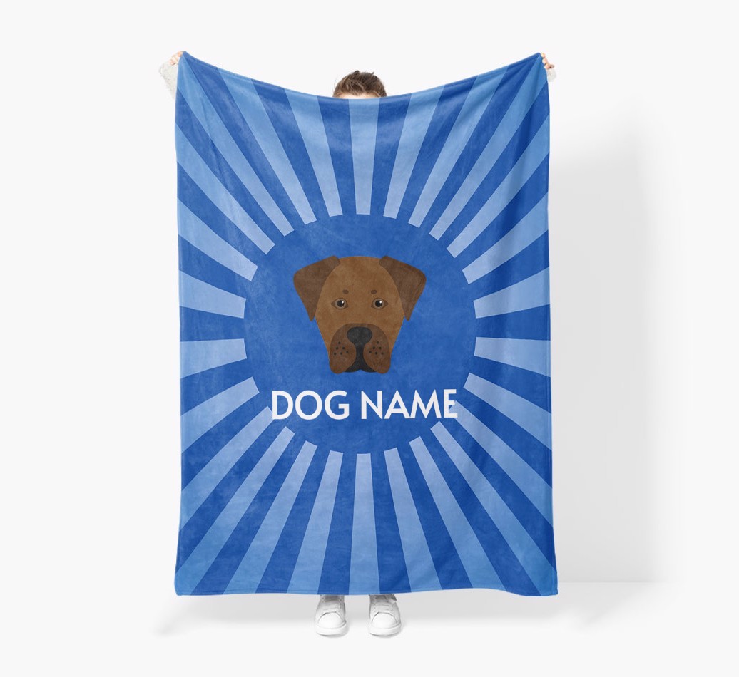 'Spotlight' - Personalised {breedFullName} Blanket: Premium Sherpa Fleece
