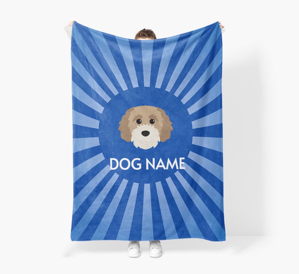 'Spotlight' - Personalised {breedFullName} Blanket: Premium Sherpa Fleece