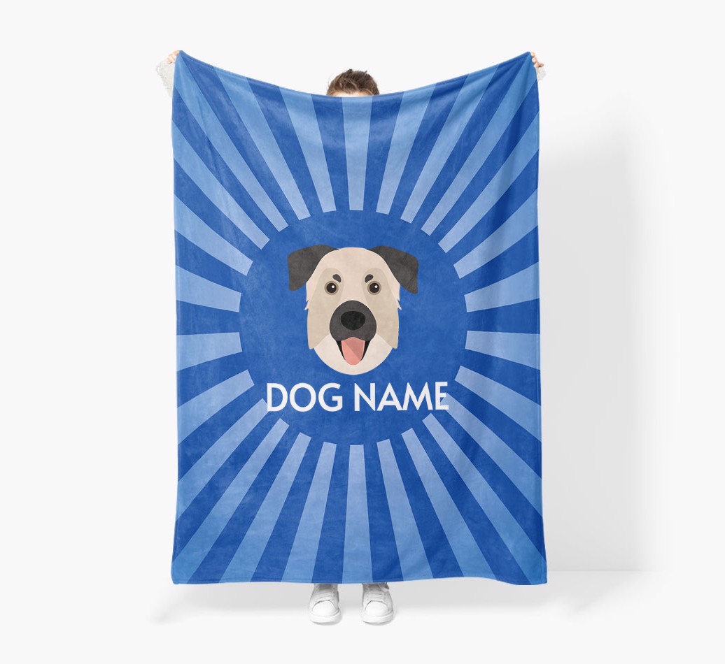 'Spotlight' - Personalised {breedFullName} Blanket: Premium Sherpa Fleece