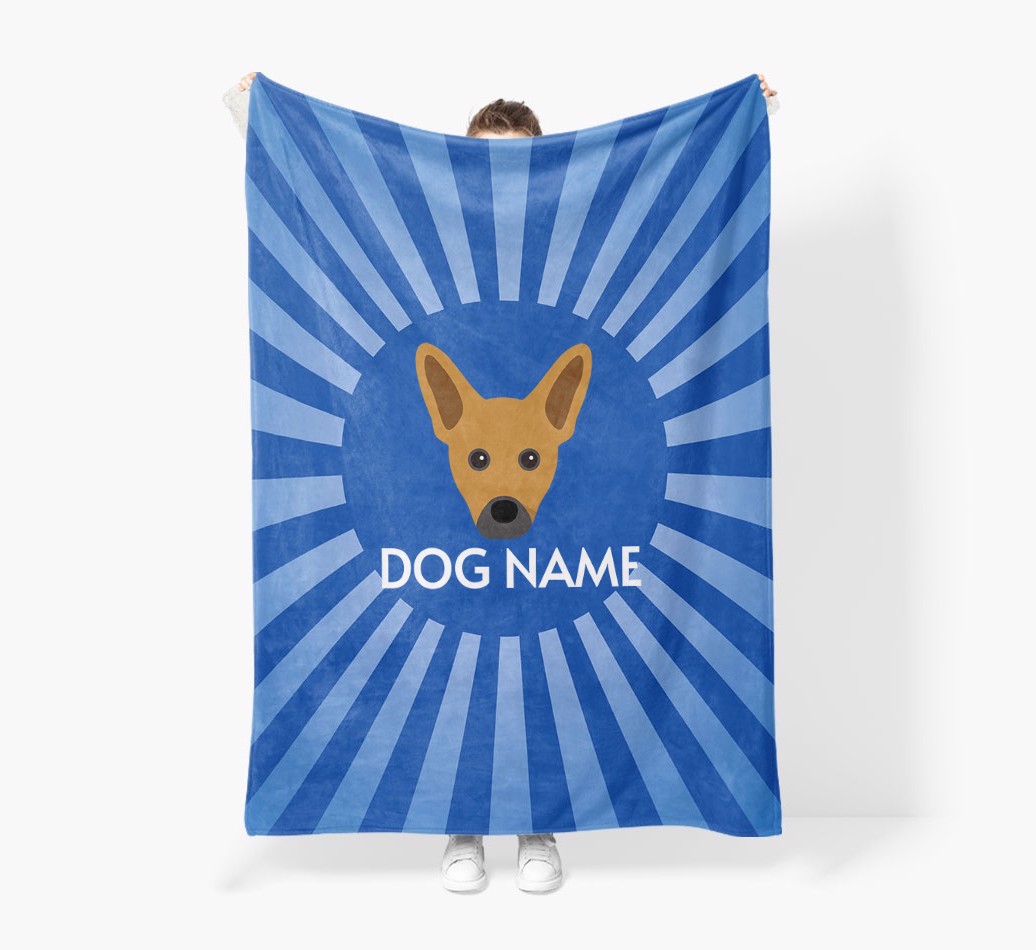 'Spotlight' - Personalised {breedFullName} Blanket: Premium Sherpa Fleece