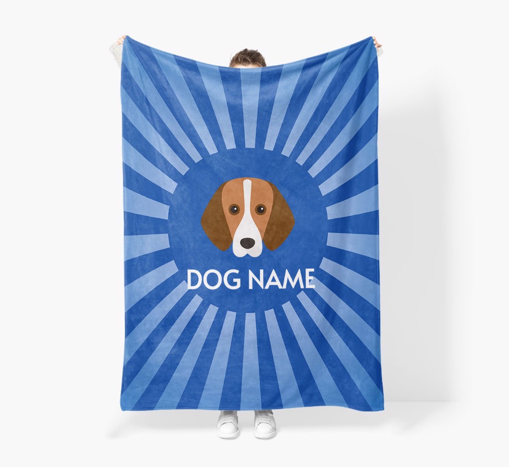 'Spotlight' - Personalised {breedFullName} Blanket: Premium Sherpa Fleece