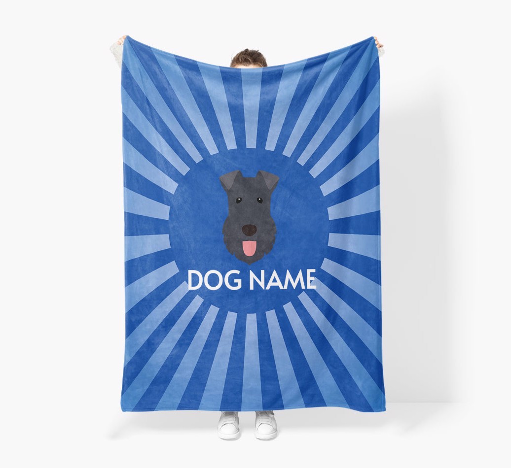 'Spotlight' - Personalised {breedFullName} Blanket: Premium Sherpa Fleece