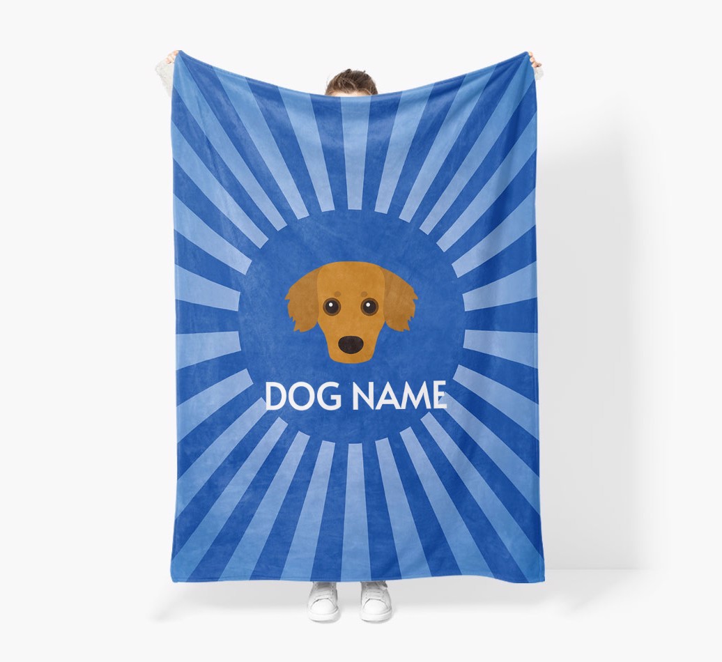 'Spotlight' - Personalised {breedFullName} Blanket: Premium Sherpa Fleece