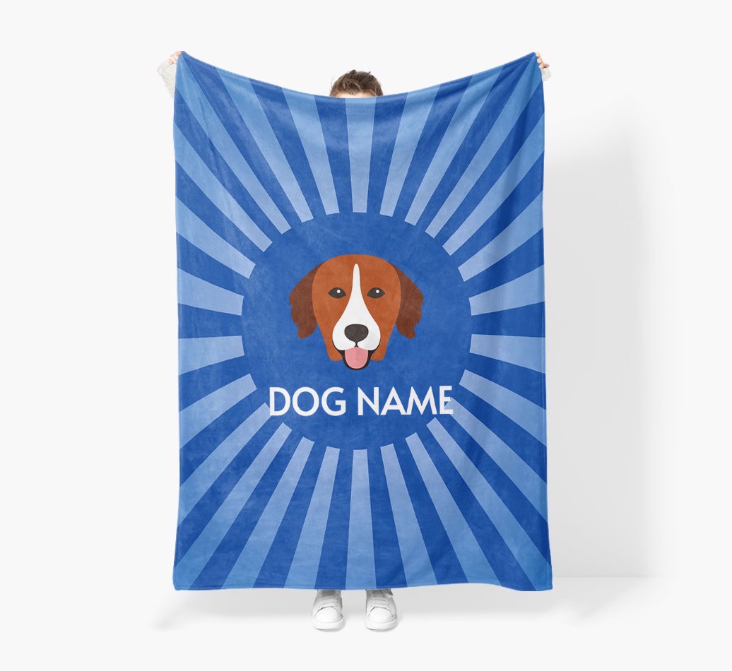 'Spotlight' - Personalised {breedFullName} Blanket: Premium Sherpa Fleece