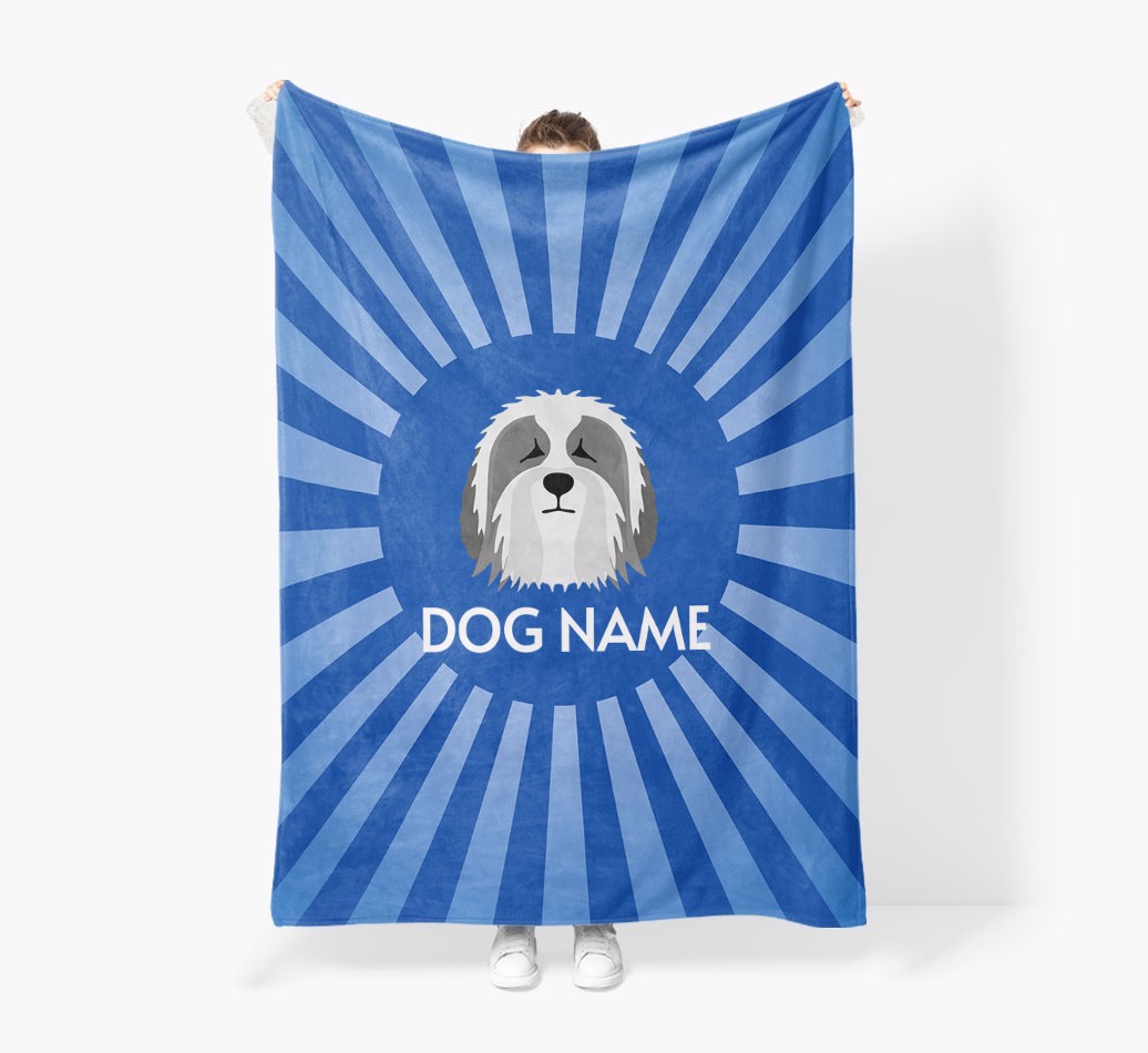 'Spotlight' - Personalised {breedFullName} Blanket: Premium Sherpa Fleece