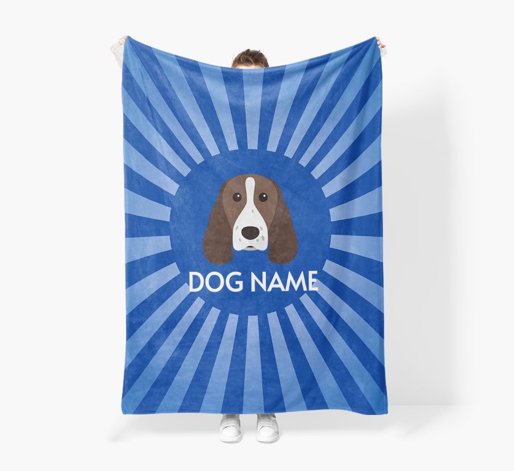 'Spotlight' - Personalised {breedFullName} Blanket: Premium Sherpa Fleece