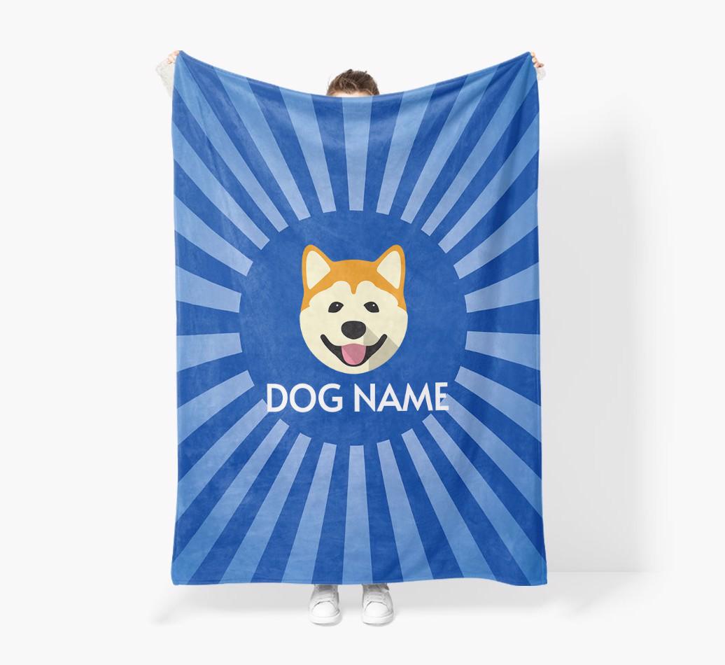 'Spotlight' - Personalized {breedFullName} Blanket: Premium Sherpa Fleece