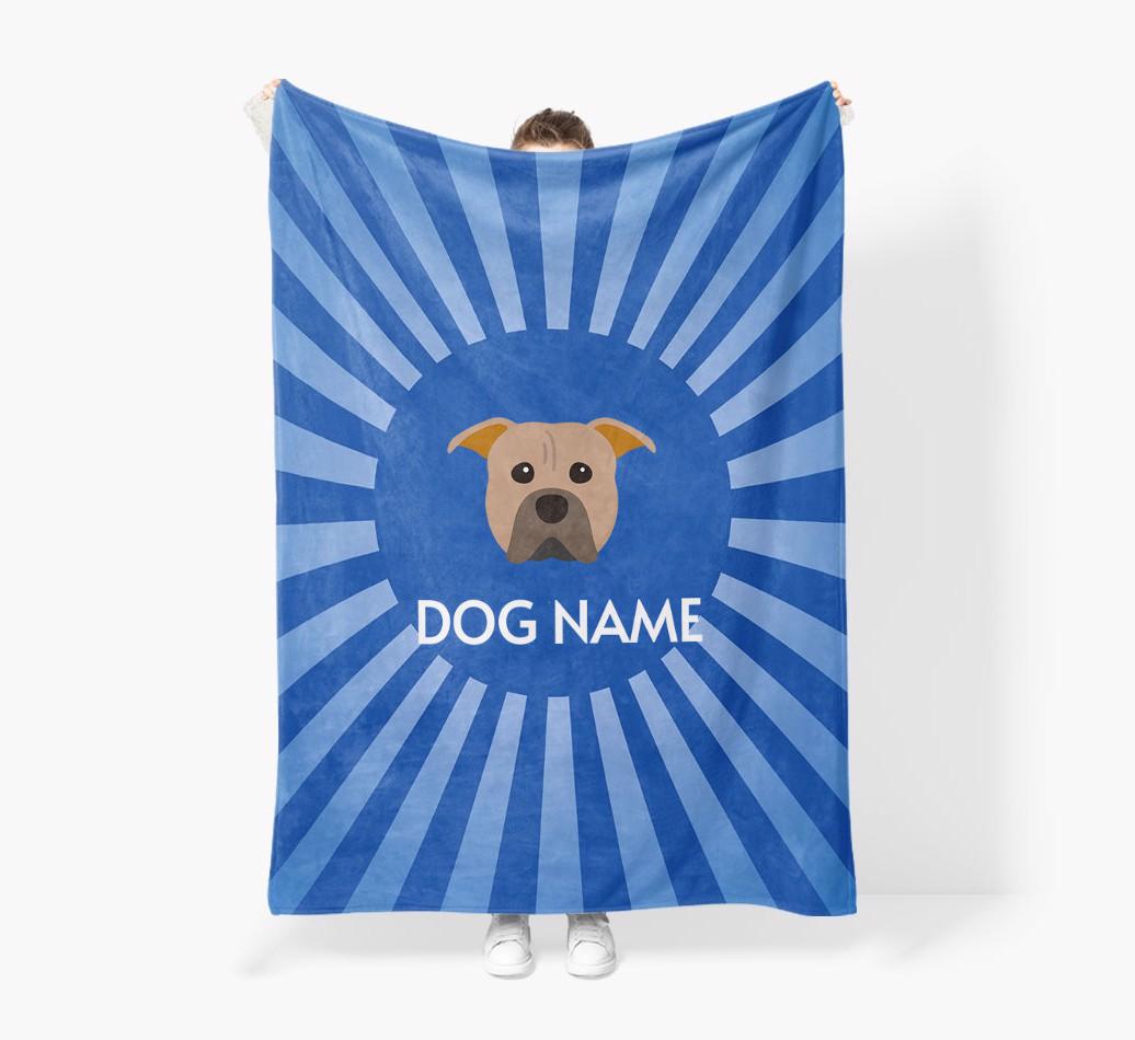 'Spotlight' - Personalized {breedFullName} Blanket: Premium Sherpa Fleece